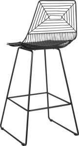 Beliani Zestaw 2 krzeseł barowych metalowy czarny BISBEE 4