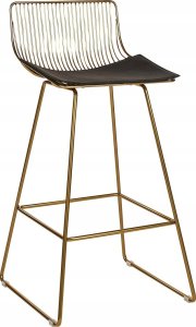 Beliani Zestaw 2 krzeseł barowych metalowy złoty FREDONIA 2