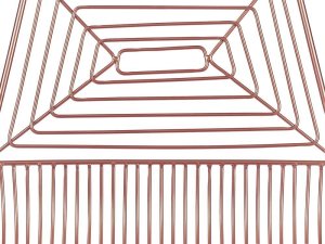 Beliani Zestaw 2 krzeseł barowych metalowy złoty róż BISBEE 8