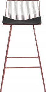 Beliani Metal Krzesło barowe Zestaw 2 Różowe złoto FREDONIA 3