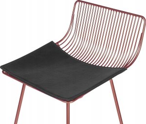 Beliani Metal Krzesło barowe Zestaw 2 Różowe złoto FREDONIA 5