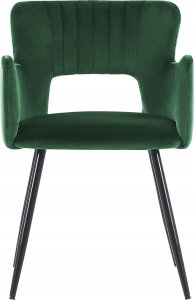 Beliani Zestaw 2 krzeseł do jadalni welurowe szmaragdowa zieleń SANILAC 2