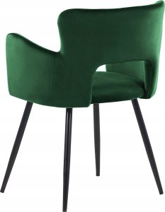 Beliani Zestaw 2 krzeseł do jadalni welurowe szmaragdowa zieleń SANILAC 3