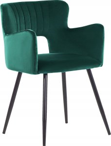 Beliani Zestaw 2 krzeseł do jadalni welurowe szmaragdowa zieleń SANILAC 9