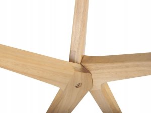 Beliani Stolik pomocniczy szklany jasne drewno VALLEY 4