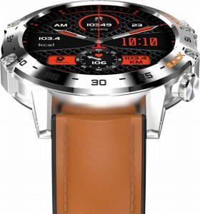 Smartwatch Gravity Zegarek męski SMARTWATCH GRAVITY ASTON GT9-8 srebrny/brązowy skórzano-gumowy 2