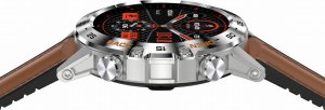 Smartwatch Gravity Zegarek męski SMARTWATCH GRAVITY ASTON GT9-8 srebrny/brązowy skórzano-gumowy 4