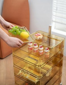 King Home Szafka VISION transparentna - poliwęglan, kółeczka 2