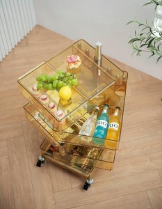 King Home Szafka VISION transparentna - poliwęglan, kółeczka 3