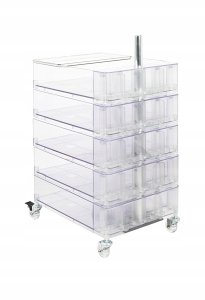 King Home Szafka VISION transparentna - poliwęglan, kółeczka 4