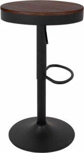 King Home Krzesło barowe VOLT regulowane czarne / ciemny wiąz 3