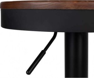 King Home Krzesło barowe VOLT regulowane czarne / ciemny wiąz 6