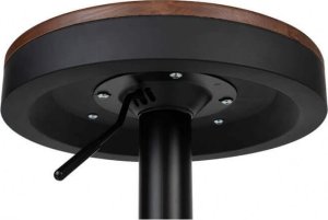 King Home Krzesło barowe VOLT regulowane czarne / ciemny wiąz 7