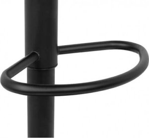 King Home Krzesło barowe VOLT regulowane czarne / ciemny wiąz 8