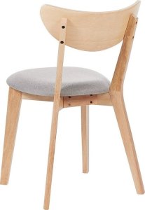Beliani Zestaw 2 krzeseł do jadalni drewniany jasny z szarym ERIE 5