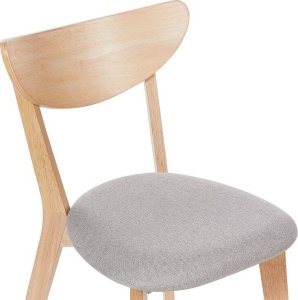 Beliani Zestaw 2 krzeseł do jadalni drewniany jasny z szarym ERIE 6