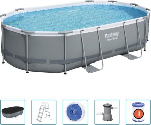 Bestway Bestway Basen Power Steel z akcesoriami, owalny, 488x305x107 cm 2