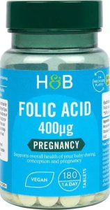 Holland & Barrett Holland & Barrett - Kwas Foliowy, 400mcg ,180 tabletek 1