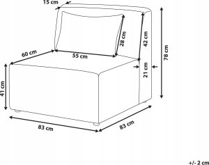Beliani Moduł 1-osobowy sztruksowy ciemnozielony LEMVIG 3