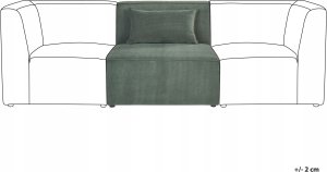 Beliani Moduł 1-osobowy sztruksowy ciemnozielony LEMVIG 4