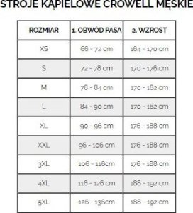 Crowell Kąpielówki męskie Crowell Luca kol.03 szare S 4