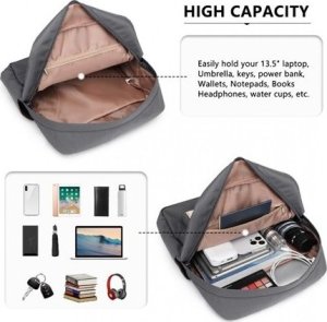 Plecak turystyczny Kono Prostokątny Plecak Tornister Szary River 6