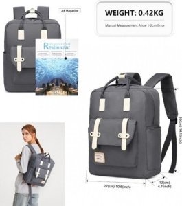 Plecak turystyczny Kono Prostokątny Plecak Tornister Szary River 7