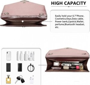 Accessorize Me Różowa Metaliczna Torebka z Łańcuszkiem Vila 3