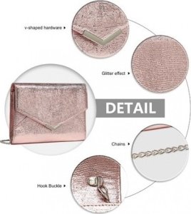 Accessorize Me Różowa Metaliczna Torebka z Łańcuszkiem Vila 5