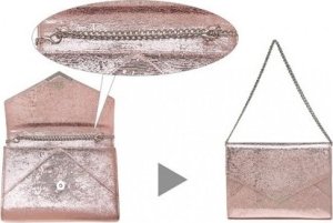 Accessorize Me Różowa Metaliczna Torebka z Łańcuszkiem Vila 6