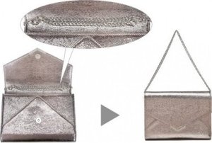 Accessorize Me Szara Metaliczna Kopertówka Wieczorowa Vila 6