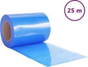 vidaXL vidaXL Kurtyna paskowa, niebieska, 300 mm x 2,6 mm, 25 m, PVC 2