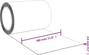 vidaXL vidaXL Kurtyna paskowa, niebieska, 300 mm x 2,6 mm, 25 m, PVC 7