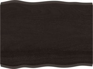 vidaXL vidaXL Blat, ciemnobrązowy 80x60x(2-4) cm drewno z naturalną krawędzią 2