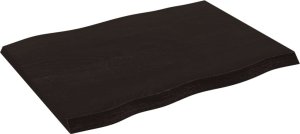 vidaXL vidaXL Blat, ciemnobrązowy 80x60x(2-4) cm drewno z naturalną krawędzią 4