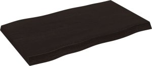 vidaXL vidaXL Blat ciemnobrązowy 100x60x(2-6) cm drewno z naturalną krawędzią 4