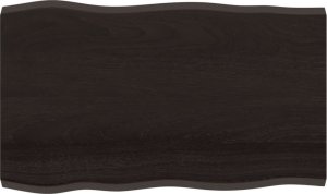vidaXL vidaXL Blat ciemnobrązowy 100x60x(2-4) cm drewno z naturalną krawędzią 2