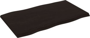 vidaXL vidaXL Blat ciemnobrązowy 100x60x(2-4) cm drewno z naturalną krawędzią 4