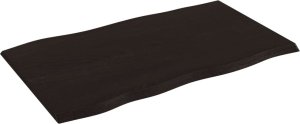 vidaXL vidaXL Blat stołu, ciemnobrązowy 100x60x2 cm dąb z naturalną krawędzią 4