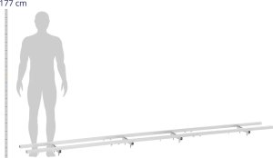 Hillvert Prowadnica do traka piły do drewna aluminiowa 2.7 m Prowadnica do traka piły do drewna aluminiowa 2.7 m 3