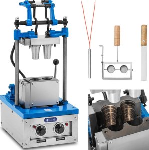 Royal Catering Waflownica maszyna do wypieku wafli rożków na lody 50 - 60 wafli / godz. 55 x 70 mm 1