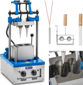 Royal Catering Waflownica maszyna do wypieku wafli rożków na lody 50 - 60 wafli / godz. 47 x 112 mm 1