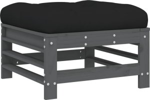 vidaXL vidaXL 7-cz. zestaw wypoczynkowy do ogrodu, poduszki, szary, drewno 6