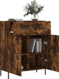 vidaXL Szafka, przydymiony dąb, 69,5x34x90 cm 4