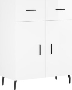 vidaXL vidaXL Szafka, biała, połysk, 69,5x34x90 cm, materiał drewnopochodny 2