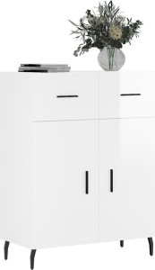 vidaXL vidaXL Szafka, biała, połysk, 69,5x34x90 cm, materiał drewnopochodny 3