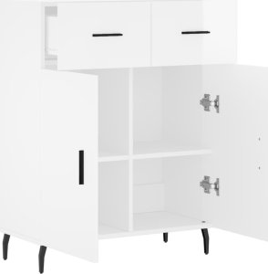 vidaXL vidaXL Szafka, biała, połysk, 69,5x34x90 cm, materiał drewnopochodny 5