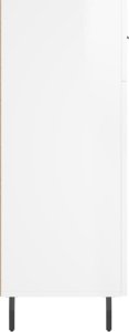 vidaXL vidaXL Szafka, biała, połysk, 69,5x34x90 cm, materiał drewnopochodny 7
