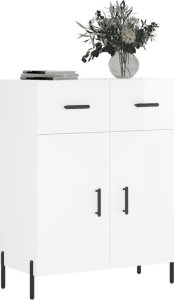 vidaXL vidaXL Szafka, biała, połysk, 69,5x34x90 cm, materiał drewnopochodny 3