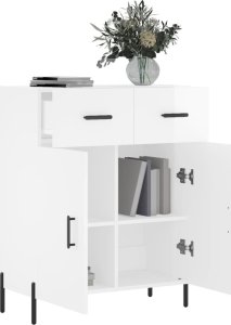 vidaXL vidaXL Szafka, biała, połysk, 69,5x34x90 cm, materiał drewnopochodny 4